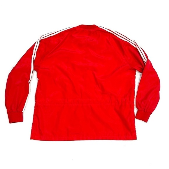 Vintage Mega Wear Mens Red White Stripe Windbreaker Track Jacket - Picture 8 of 12